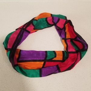 Mondrain Stained Glass Multicolored Scarf